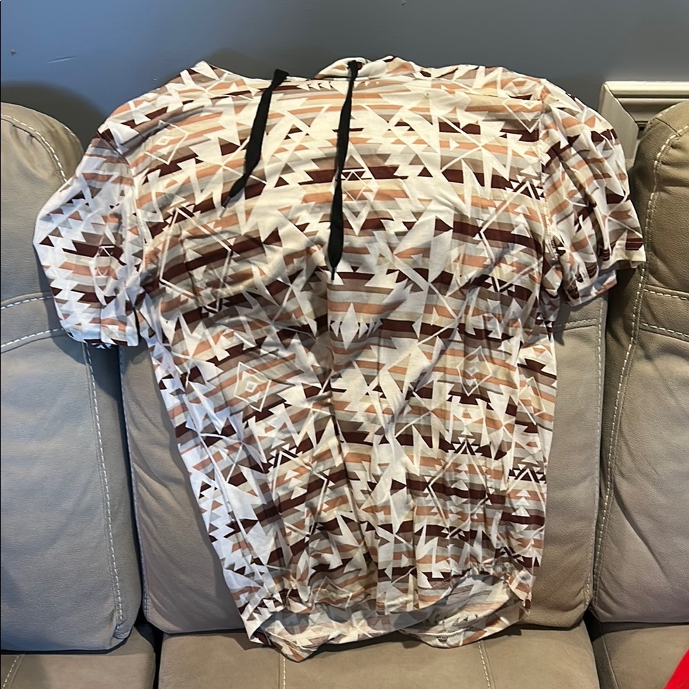 Carbon Geometric Patterned Men's T- Shirt Hoodie